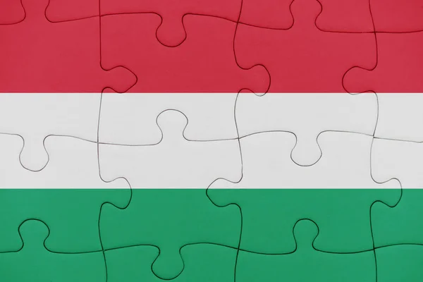 A nemzeti zászló magyar puzzle. — Stock Fotó