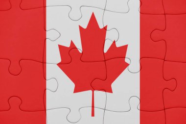Kanada ulusal bayrak ile bulmaca.