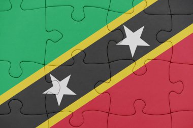 aziz kitts ve nevis ulusal bayrağı ile bulmaca.