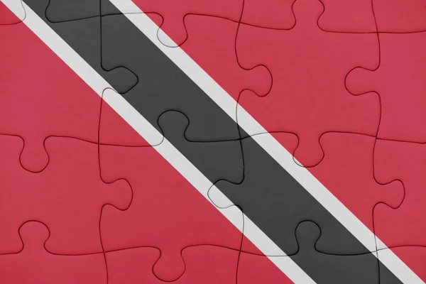 Puzzle avec le drapeau national de Trinidad et tobago . — Photo