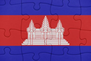 Kamboçya Ulusal bayrak ile bulmaca.