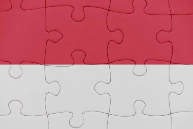 Endonezya ulusal bayrak ile bulmaca.