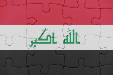 Irak Ulusal bayrak ile bulmaca.