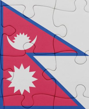 nepal ulusal bayrağı ile bulmaca.