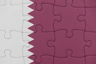 Katar ulusal bayrak ile bulmaca.