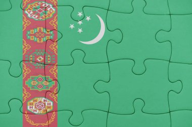 Türkmenistan bayrağı ile bulmaca.