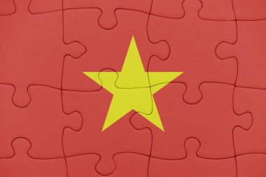 vietnam ulusal bayrak ile bulmaca.