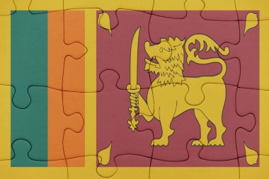 sri lanka ulusal bayrak ile bulmaca.