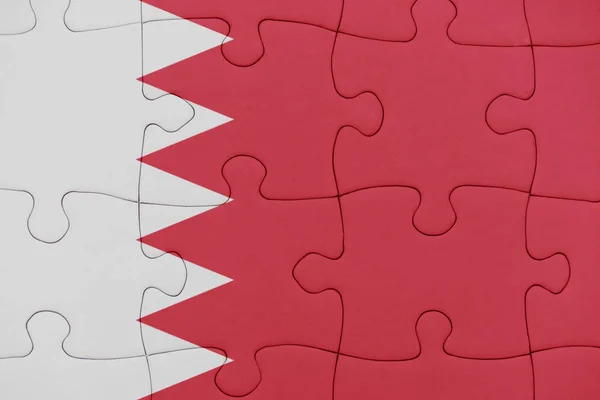 Bahreyn bayrağı ile bulmaca. — Stok fotoğraf