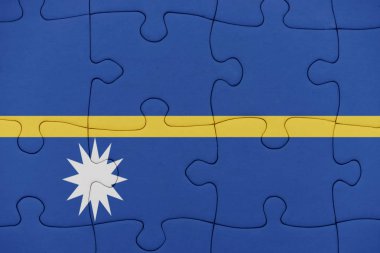 Nauru ulusal bayrağı ile bulmaca.