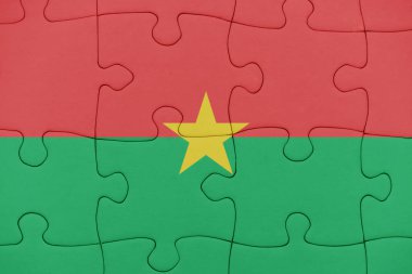 burkina faso ulusal bayrak ile bulmaca.