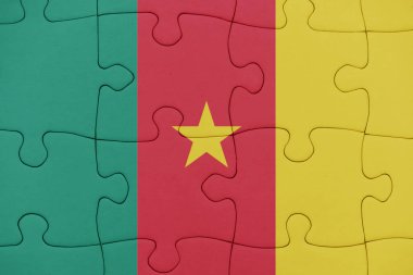 Kamerun ulusal bayrak ile bulmaca.