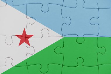 cibuti ulusal bayrağı ile bulmaca.