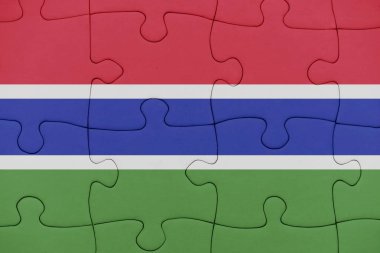 gambiya ulusal bayrağı ile bulmaca.