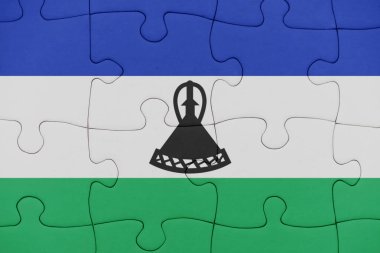 lesotho ulusal bayrağı ile bulmaca.