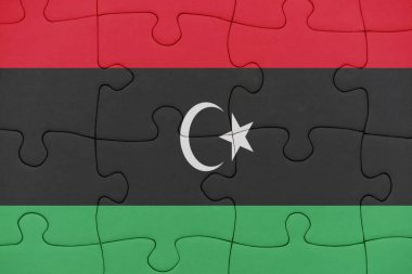 libya ulusal bayrak ile bulmaca.