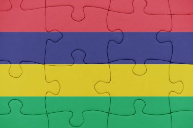 mauritius ulusal bayrağı ile bulmaca.