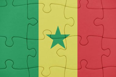 senegal ulusal bayrak ile bulmaca.