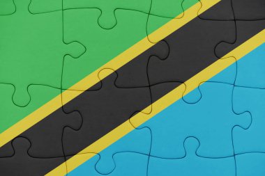 Tanzanya'nın ulusal bayrak ile bulmaca.