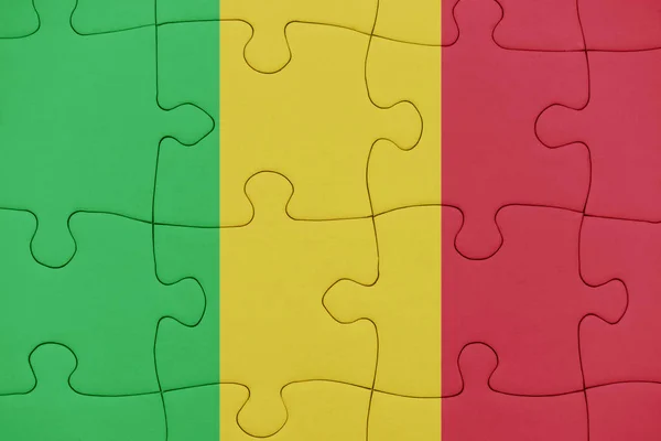 Puzzel met de nationale vlag van Mali. — Stockfoto