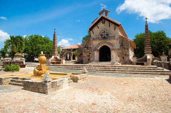 Старовинного Села Altos Chavon Колоніальний Місто Реконструювали Домініканській Республіці Каса — стокове фото