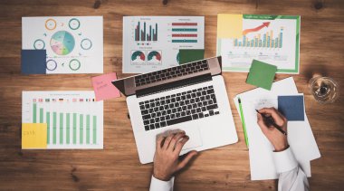 Grafik iş finansal veri analizi grafiği.