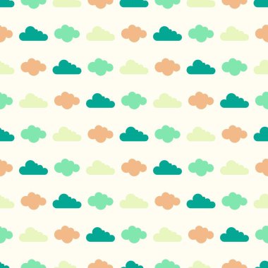 Bulut deseni düz cinsiyet renginde. Baskı ya da dekoratif için uygun çocuklar ya da çocuklar için kusursuz desen 