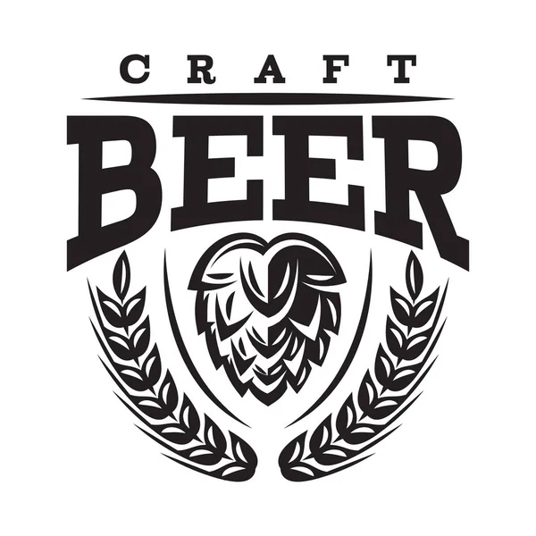 tek renkli vektör çizim şerbetçiotu bira için ile.