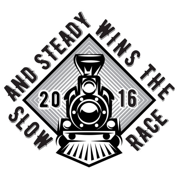 Monochrome pattern for design with retro train. Vector scalable illustration.