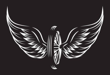 Kaligrafi yazıt ile motosiklet Tema şablonunda vektör