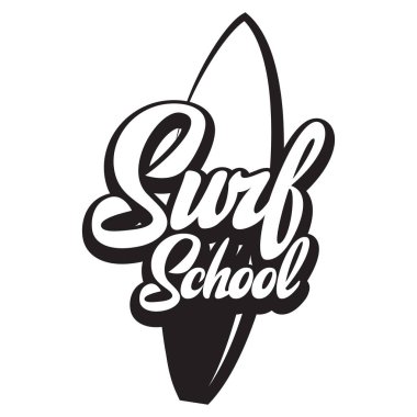 Sörf binici yazı poster. Sörf t-shirt tasarım ile ilgili. Vintage vektör çizim.