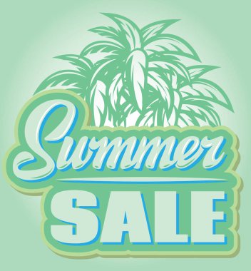 Yazıt ile yaz satışı için renk vektör poster