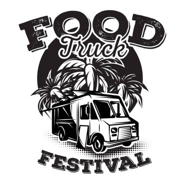 Reklam sokak gıda festivali için tasarım öğeleri ile Vektör illüstrasyon