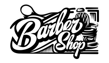 Makas ve berber koltukları ile şık retro rozet