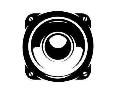 şık vektör tek renkli detaylı çizim hoparlör ile