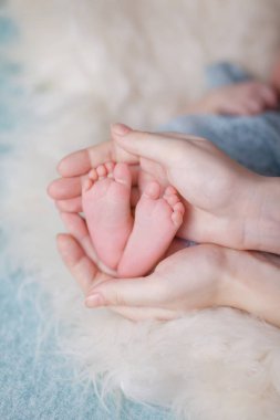 annenin avuç içi yeni doğmuş bir çocuğun bacakları, anneler günü, anne evreni