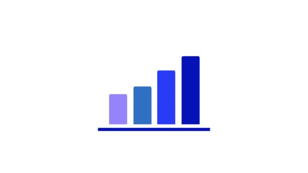Growth Bar Charts Animated Business Video Template — Stock Video