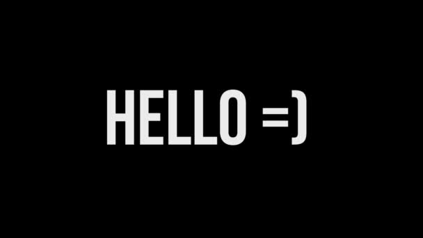 Hello Text Efekt Animované Video Šablony — Stock video