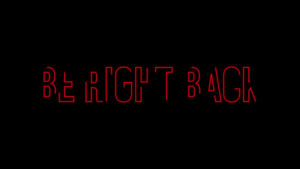 Right Back Text Effect Video Template Black Background — Stock Video