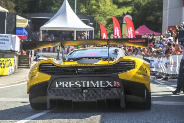 Buzet Croatia September 2018 Sport Racing Car Driver Waiting His — Stock Photo, Image