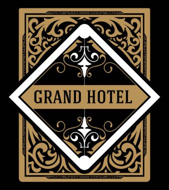 Ambalaj için çiçek etiket. Batı tarzı