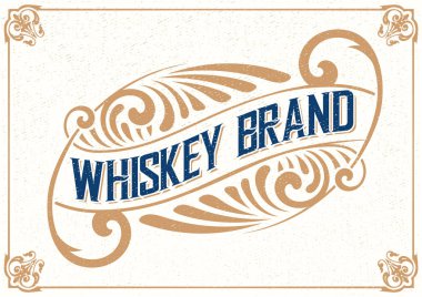 Vintage ambalaj etiketi. Katmanlar tarafından organize