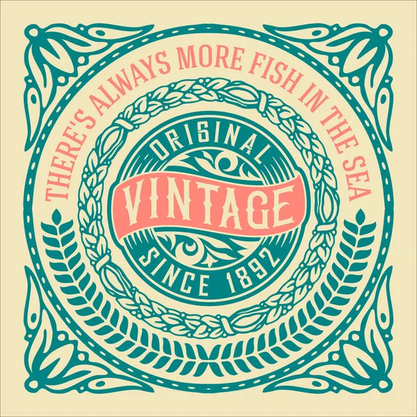 Vintage Label Floral Elements — Stock Vector