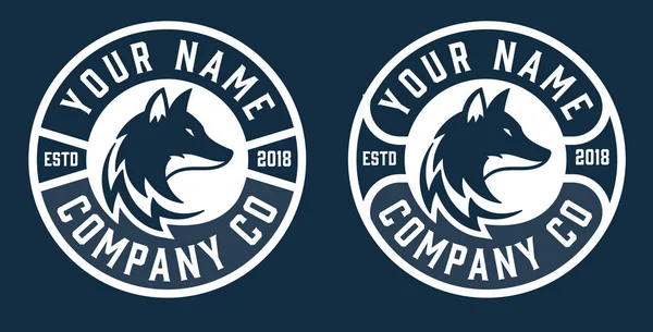 Creative circle fox logo vector, Round Fox Logo Template - Vecto — Stock Vector