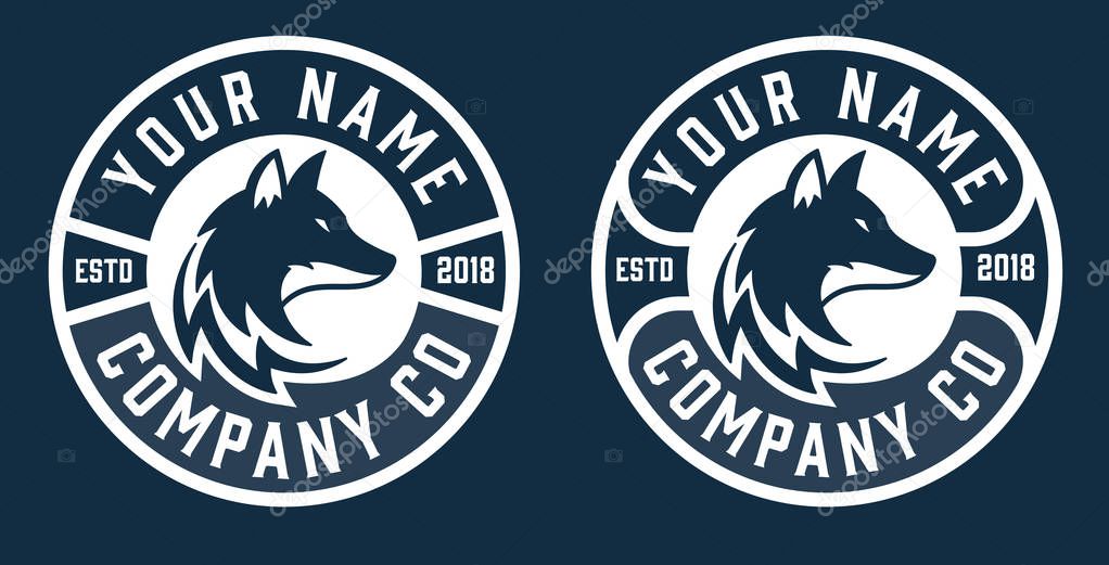 Creative circle fox logo vector, Round Fox Logo Template - Vector