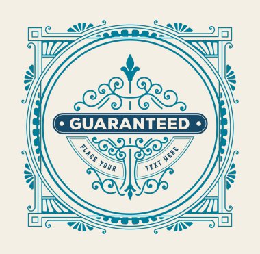 vintage badget. Vektör katmanlı