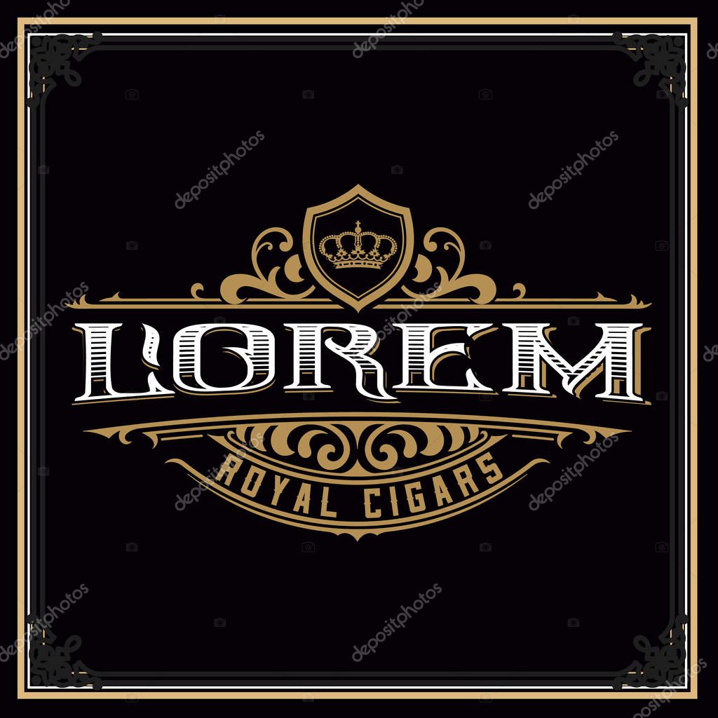 Vintage Cigar Logo Template