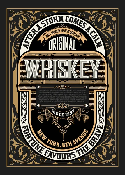 Old  label design for Whiskey and Wine label, Restaurant banner,