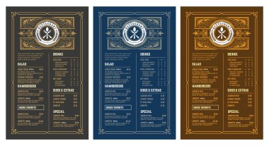 Logo logo broşürlü menü tasarım şablonu