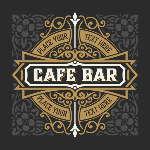 Vintage Vintage Logo Voor Restaurant Coffeeshop Vectorgelaagd — Stockvector